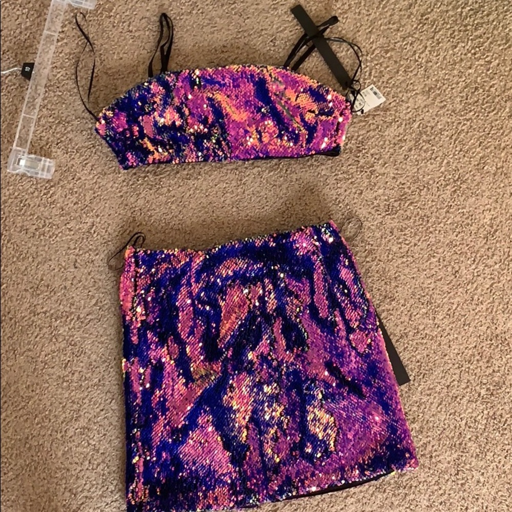 Crop top and skirt